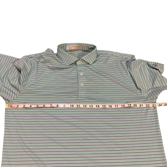 Men's Striped Polo Shirt - Blue - Picture 8 of 9